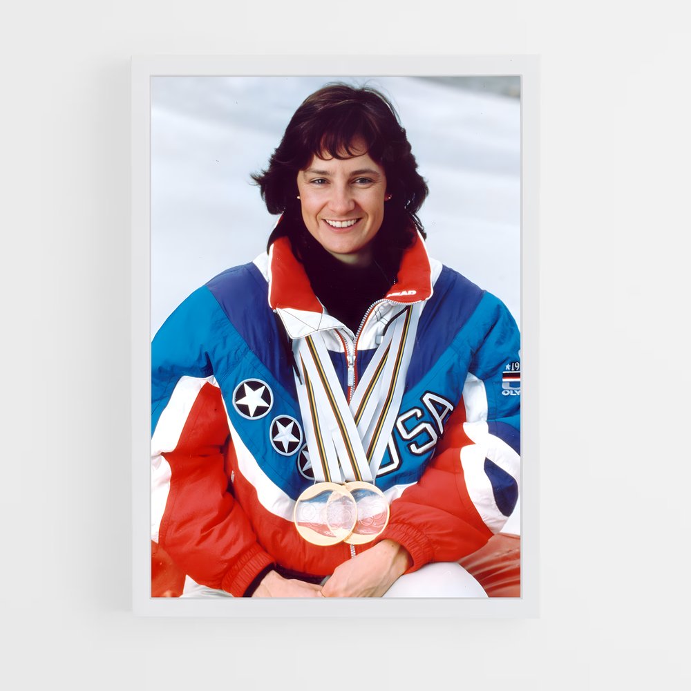 Poster Médaillée des Neiges – affiche Jeux Olympiques (vue 3)